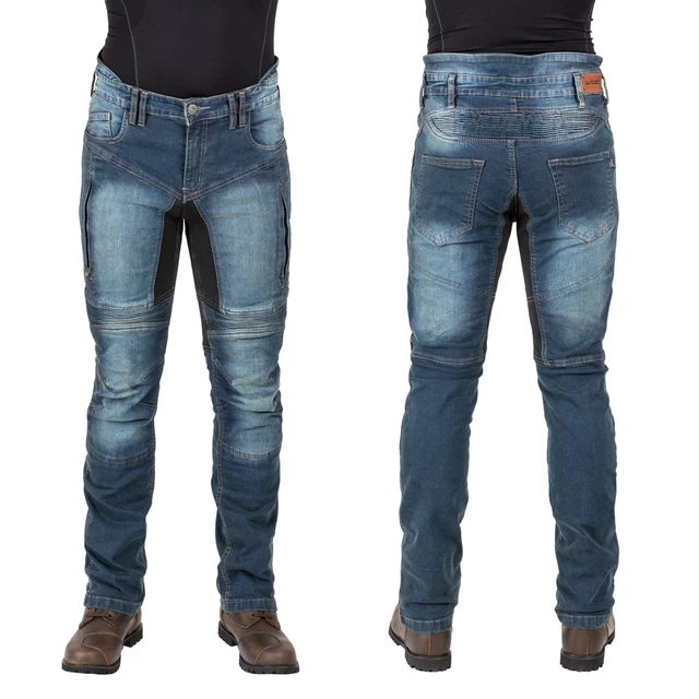 Męskie jeansowe spodnie motocyklowe W-TEC Wicho - Niebieski - Niebieski