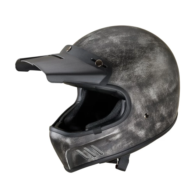 Kask motocyklowy motocross W-TEC Retron - Zardzewiały Szary