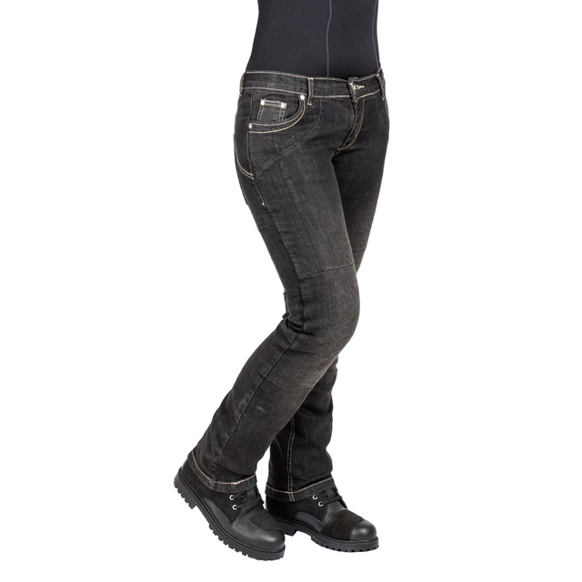 Women’s Moto Jeans W-TEC C-2011 Black - Black