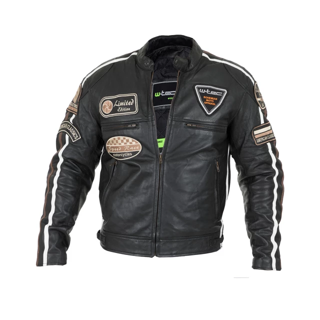 Men’s Leather Motorcycle Jacket W-TEC Sheawen - 5XL