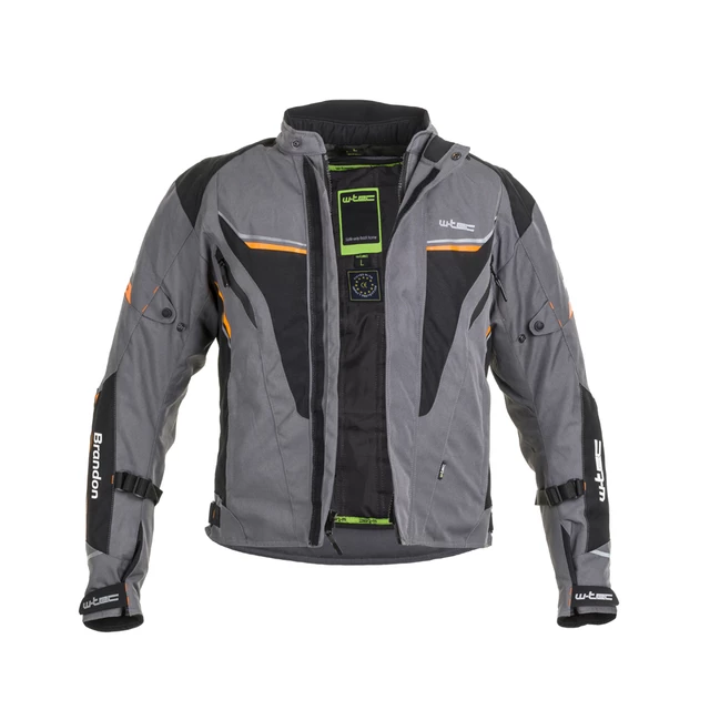 Men’s Motorcycle Jacket W-TEC Brandon - Black-Fluo Yellow