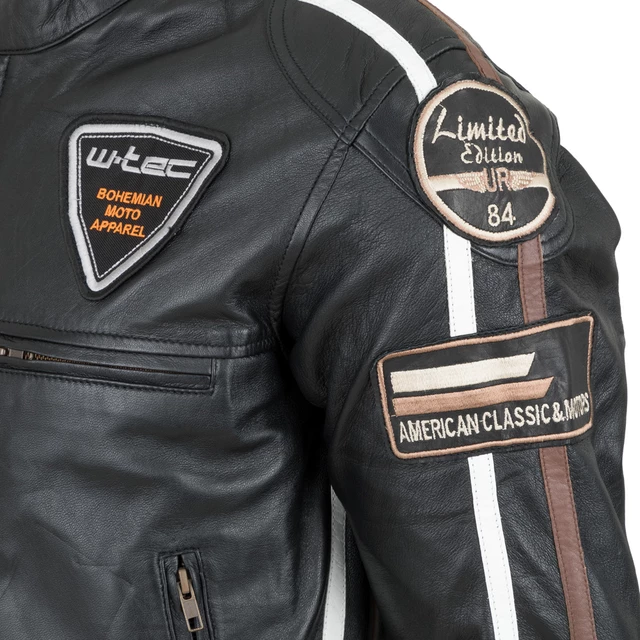 Men’s Leather Motorcycle Jacket W-TEC Sheawen - XL