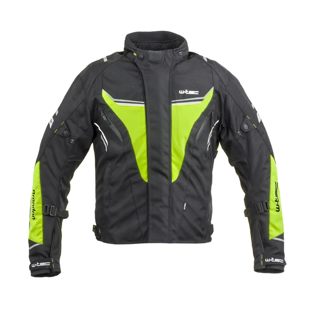 Férfi motoros kabát W-TEC Brandon - fekete-fluor sárga