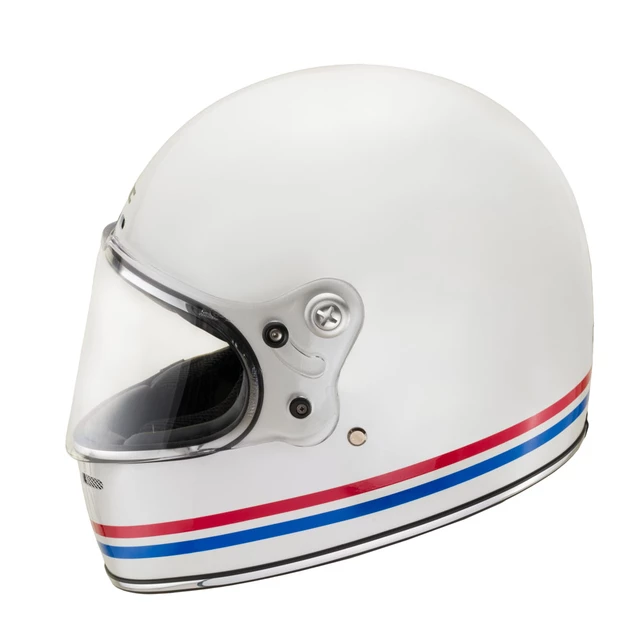 Motorcycle Helmet W-TEC Cruder Delacro - Blue-White-Red