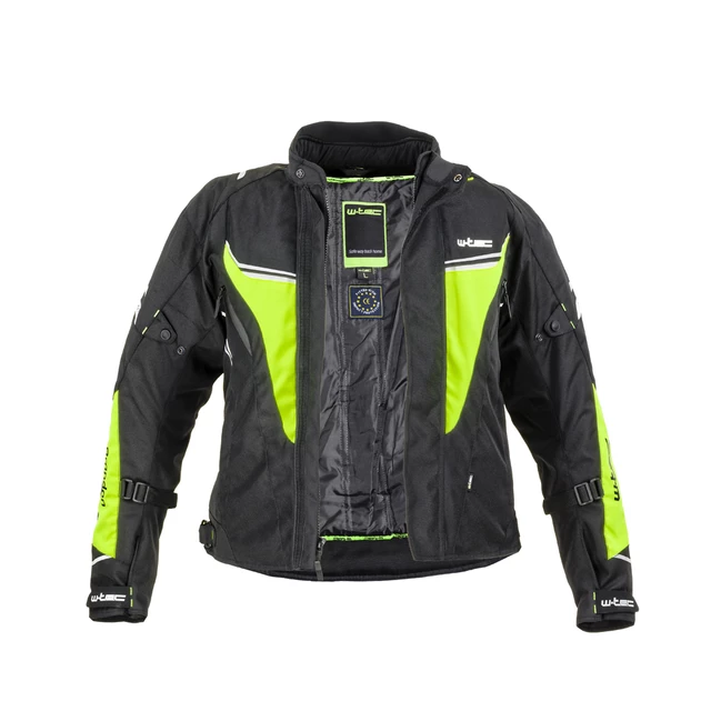 Men’s Motorcycle Jacket W-TEC Brandon - Black-Fluo Yellow