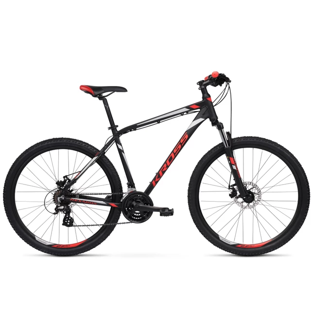Mountain Bike Kross Hexagon 3.0 26” – 2021 - Black/Red/Silver - Black/Red/Silver