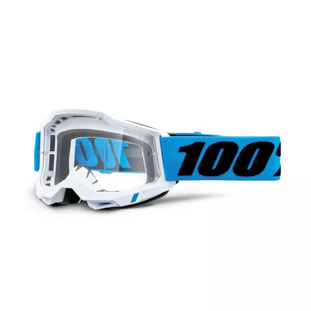 Motocross Goggles 100% Accuri 2 - Blue, Clear Plexi