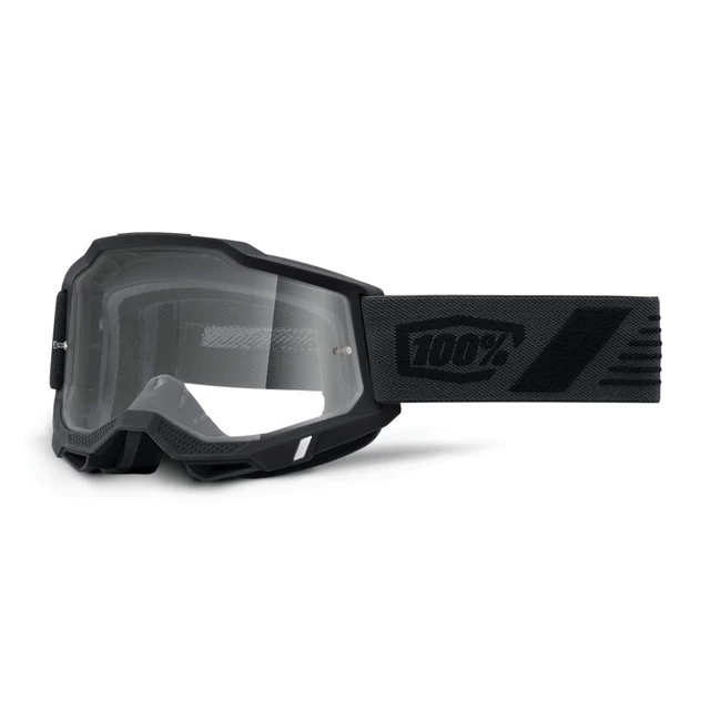 Motocross Goggles 100% Accuri 2 - Red, Clear Plexi - Scranton Black, Clear Plexi