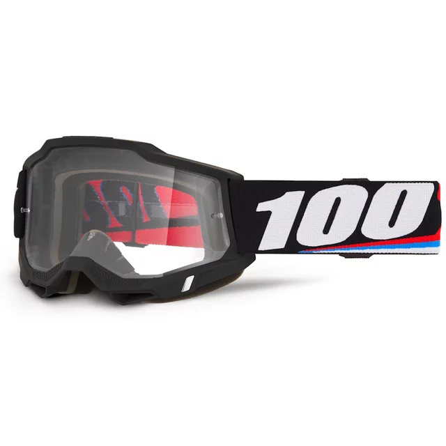 Motokrosové brýle 100% Accuri 2 - Magnus černá, čiré plexi - Magnus černá, čiré plexi