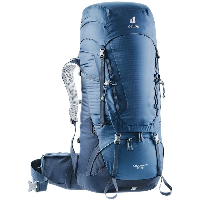 Expedíciós hátizsák Deuter Aircontact 55 + 10 - agyag-kékeszöld - Midnight Navy