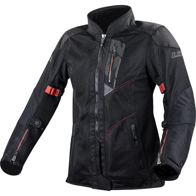 Sommer-Motorradjacke für Damen LS2 Alba Lady - schwarz - schwarz