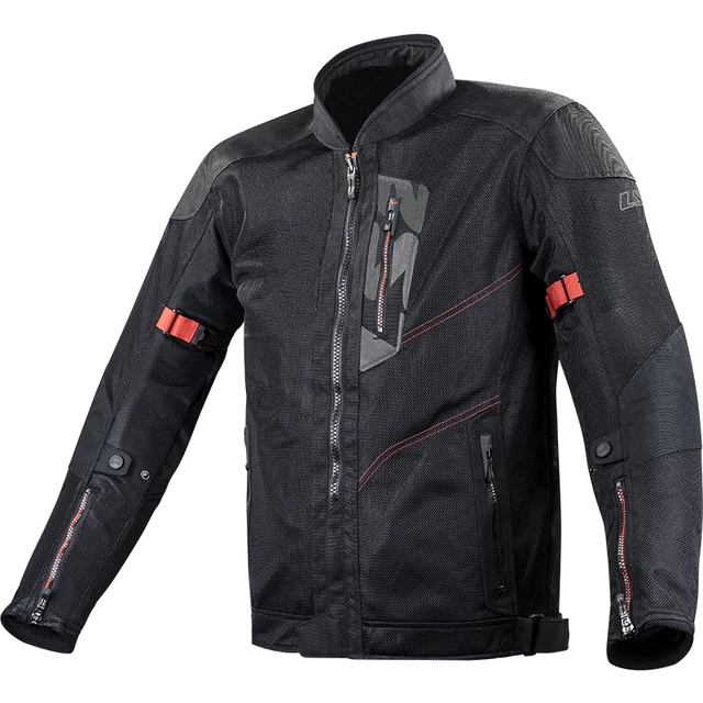 Sommer-Motorradjacke für Herren LS2 Alba Man - schwarz - schwarz