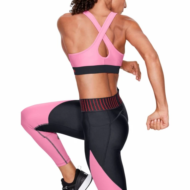 Women’s Sports Bra Under Armour Mid Crossback - Mojo Pink