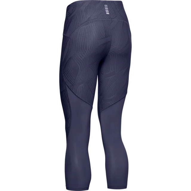 Dámské kompresní 3/4 legíny Under Armour W Fly Fast Jacquard Crop - Blue Ink