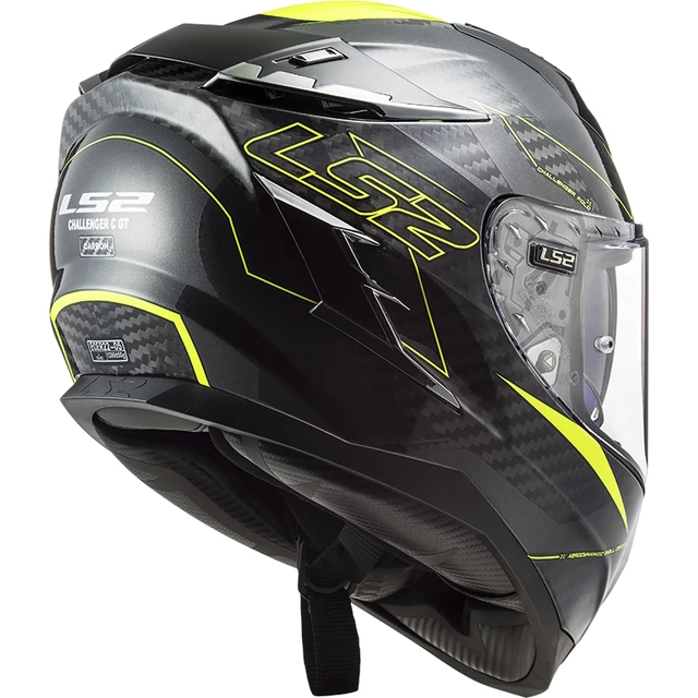 Moto přilba LS2 FF327 Challenger CT2 Fold - Gloss H-V Yellow