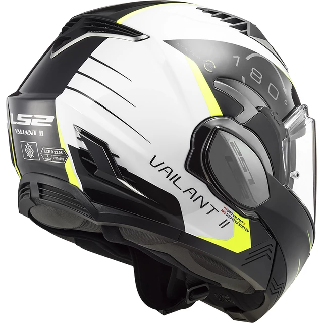 Překlopná moto přilba LS2 FF900 Valiant II Codex White Black P/J
