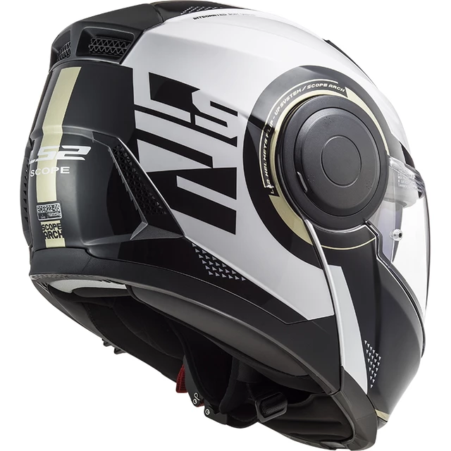 Klappbarer Motorradhelm LS2 FF902 Scope Arch - Gloss White Titanium