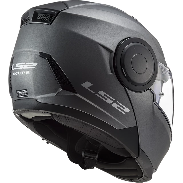 Výklopná moto přilba LS2 FF902 Scope Solid Matt Titanium - Matt Titanium, XS (53-54)