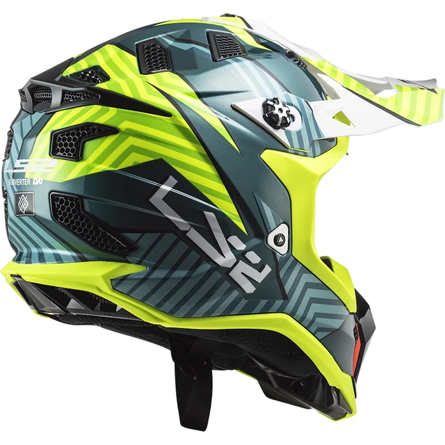 LS2 MX700 Subverter Astro Motocross-Helm - Kobalt H-V Gelb