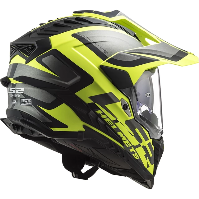 Enduro helma LS2 MX701 Explorer Alter - Matt Black H-V Yellow