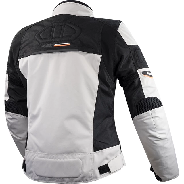 Women’s Motorcycle Jacket LS2 Shadow Lady Light Grey - Light Grey-Black