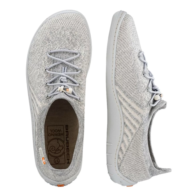 Dámske barefoot topánky Brubeck Merino - Light Grey