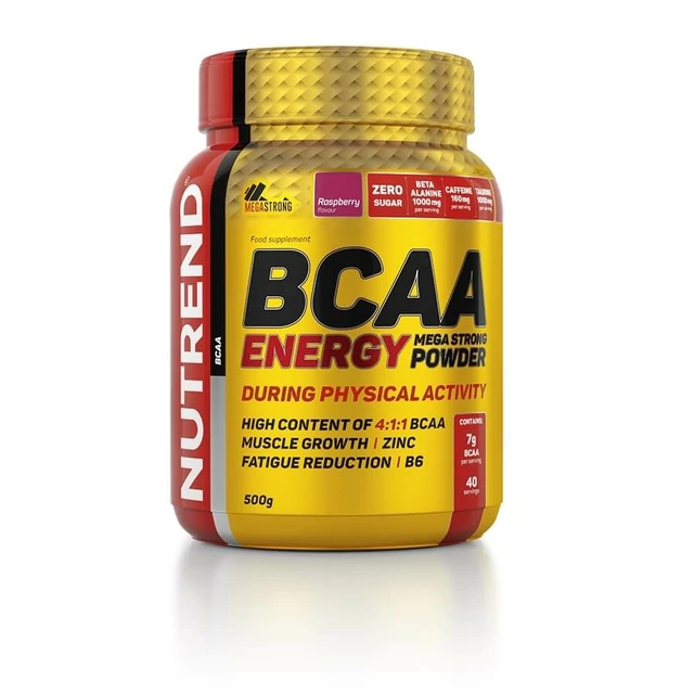 Energetická směs Nutrend BCAA Energy Mega Strong Powder 500g - pomeranč