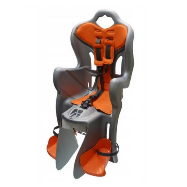 Detská sedačka na bicykel Bellelli B-One Clamp - strieborno-oranžová - strieborno-oranžová