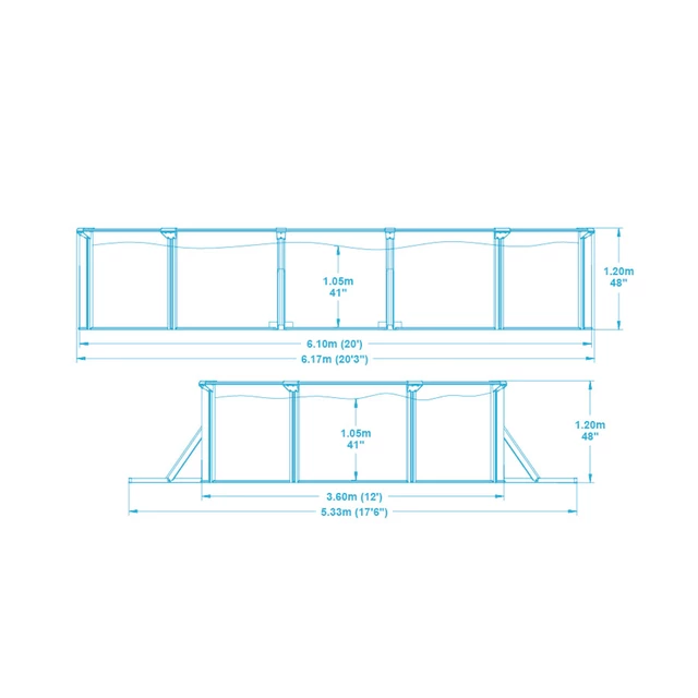 Bestway Hydrium Pool 6,1 x 3,6 x 1,2 m 56369