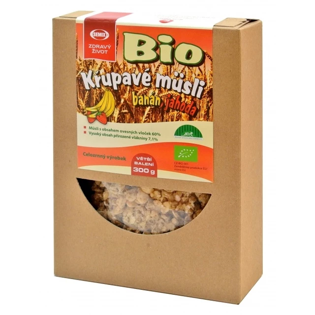 BIO křupavé müsli banán, jahoda
