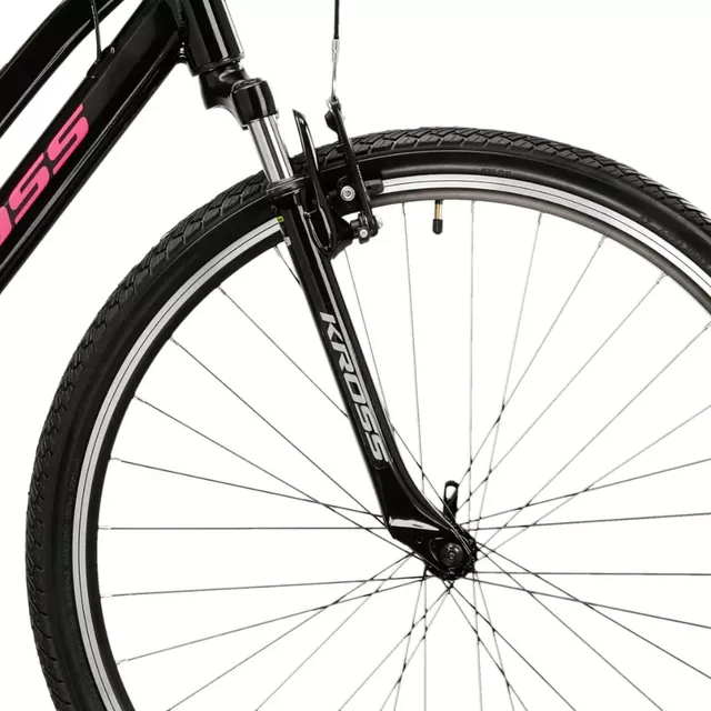 Dámské crossové kolo Kross Evado 2.0 28" Gen 007 - černá / růžová / lesk