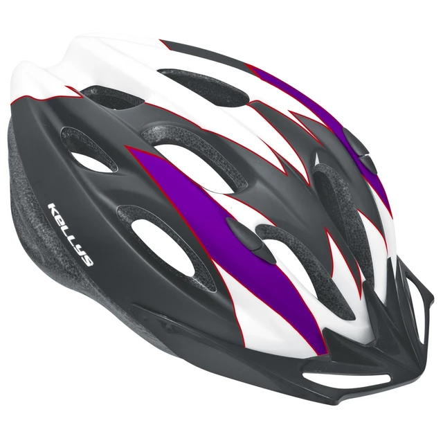 Bicycle Helmet Kellys Blaze - White-Black - White-Purple