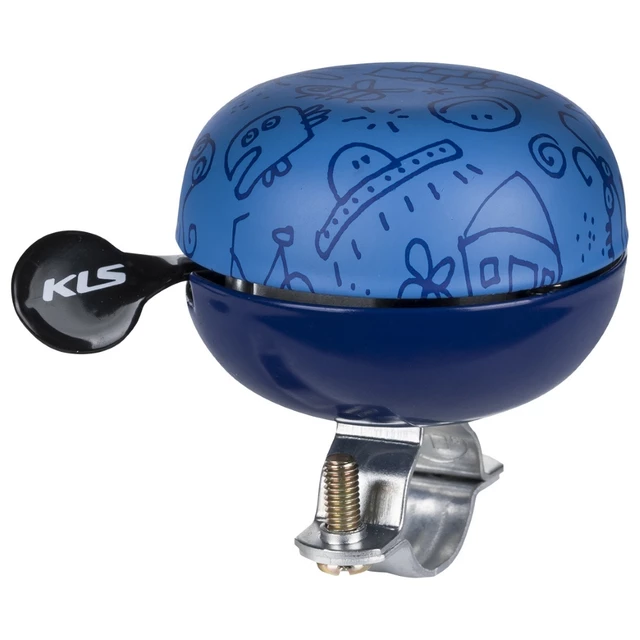 Zvonček na bicykel Kellys Bell 60 Doodles - modrá - modrá