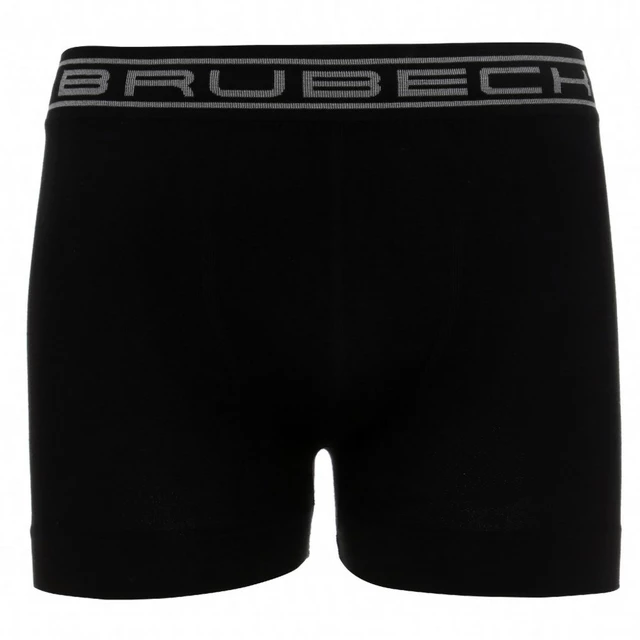 Men’s Boxer Trunks Brubeck Cotton Comfort - Dark Red - Black