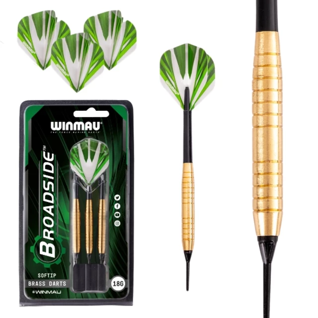 Šípky Winmau Broadside Brass Soft 3ks