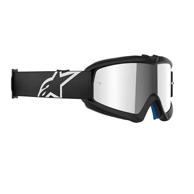 Dětské motokrosové brýle Alpinestars Vision Mirror Youth - Corp černá, zrcadlové stříbrné plexi - Corp černá, zrcadlové stříbrné plexi