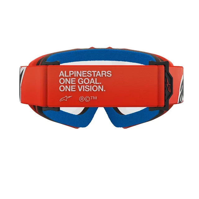 Dětské motokrosové brýle Alpinestars Vision Youth - Corp oranžová, čiré plexi