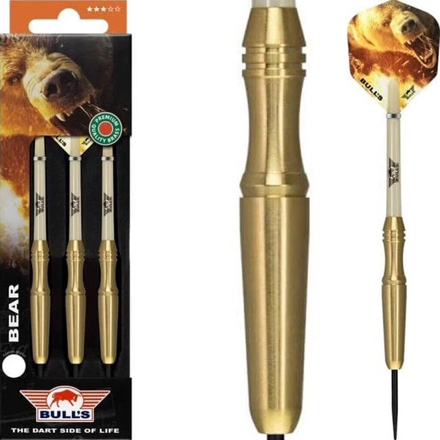 Darts Bull’s Bear Brass Steel - ridged brass