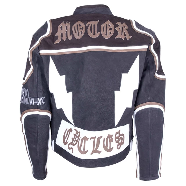 Leather Moto Jacket Sodager Micky Rourke - Black and Graphics