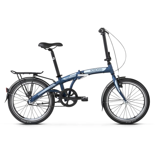Skladací bicykel Kross Flex 3.0 20" - model 2020 - modrá navy/grafitová