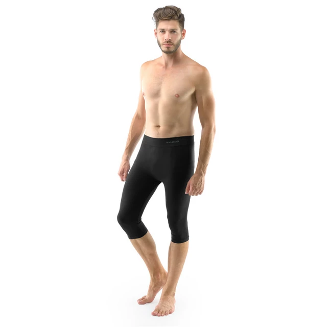 Unisex capri legíny EcoBamboo - čierna, L/XL