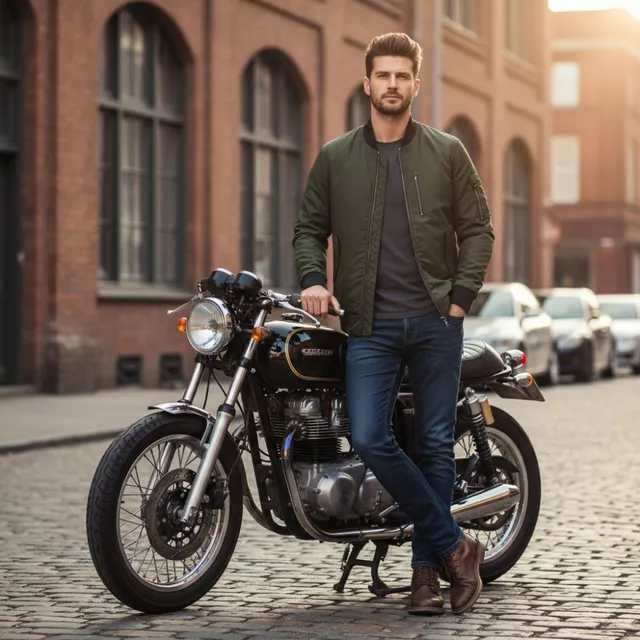 Moto bunda W-TEC Caravago - zelená