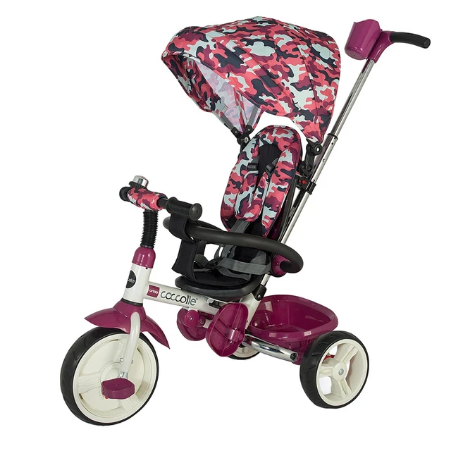 Three-Wheel Stroller/Tricycle with Tow Bar Coccolle Urbio Army - Pink - Pink