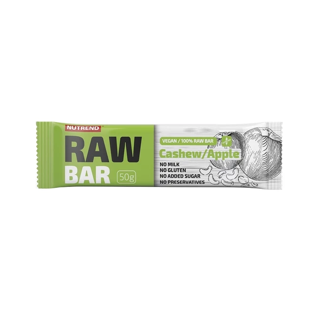 Tyčinka Nutrend Raw Bar 50 g - kakao+lískový ořech