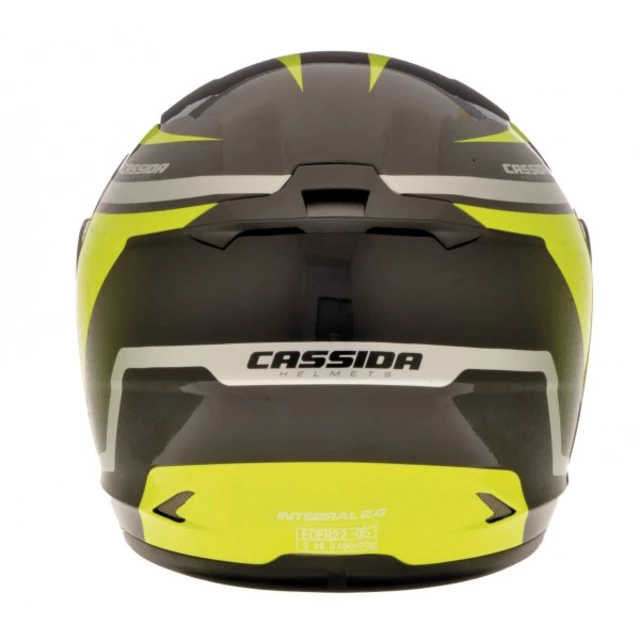 Motorcycle helmet Cassida Integral 2.0 black-gray-yellow fluo - XS (53-54)