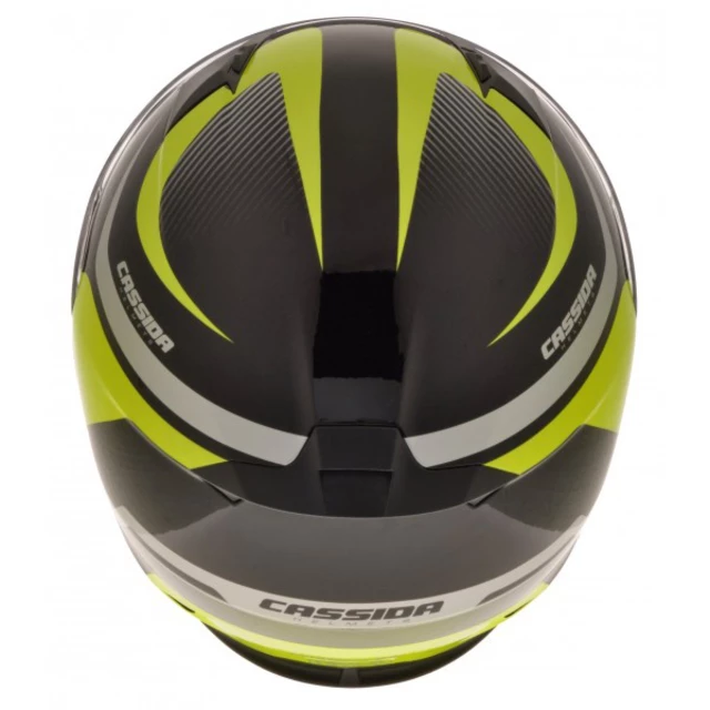 Moto přilba Cassida Integral 2.0 černá-šedá-fluo žlutá - L (59-60)