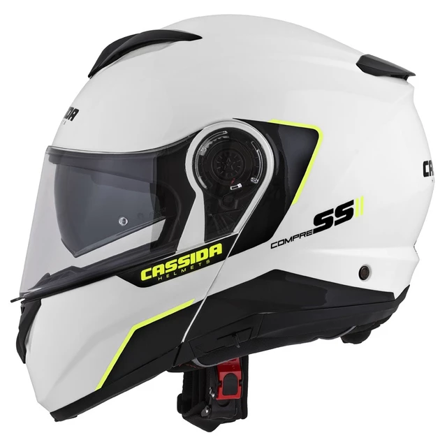 Motorcycle Helmet Cassida Compress 2.0 Refraction White/Black/Fluo Yellow P/J