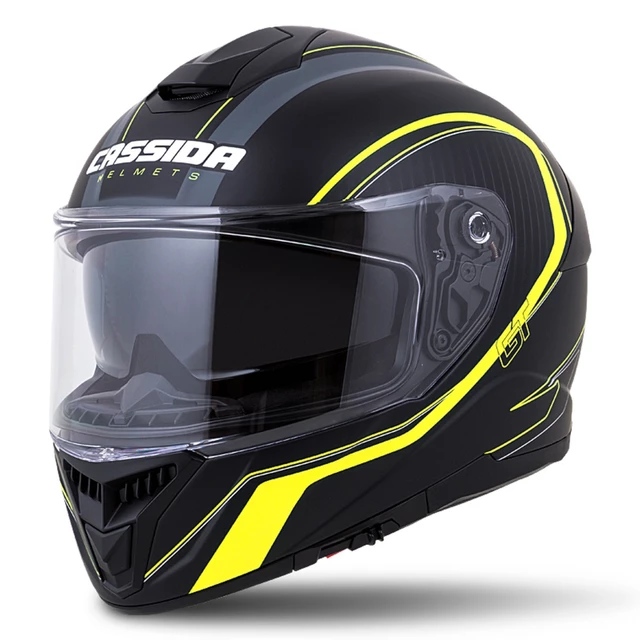 Moto prilba Cassida Integral GT 2.0 Reptyl čierno-žltá fluo-biela