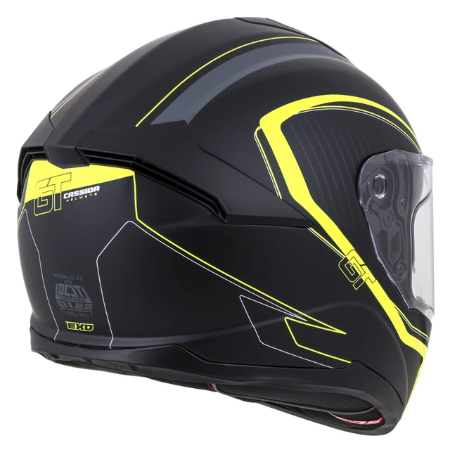 Moto přilba Cassida Integral GT 2.0 Reptyl černá/žlutá fluo/bílá