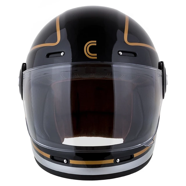 Cassida Fiber Jawa Sport Motorradhelm Schwarz/Silber/Gold